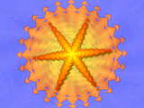 Virtual starfish flower, Computer created image