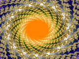 Fraktalen des Typs Julia, Sonne mit Spiralen