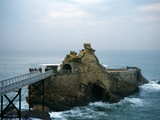 The rock of the Virgin Mary, in Biarritz, french atlantic coast