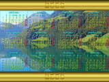 Calendar 2007 wallpaper in Thai, lake Lungernsee with a mirror like water surface, a lake in central Switzerland 