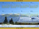 Calendrier 2009, neige dans les Alpes Suisses, canton du Valais