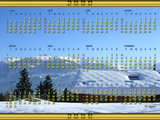 Calendar 2009 Spanish, snow in the Swiss Alps, Canton Valais, Calendario 2009, nieve en los Alpes Suizos