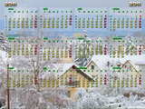 Calendario 2011 paisaje cubierto de nieve, después de una nevada fuerte a finales del invierno