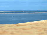 The lighthouse of Cap Ferret, seen from the great Dune of Pilat, french atlantic coast