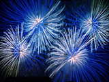 Cool wallpaper, a firework in the blue colour range
