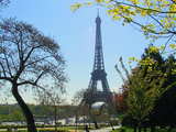 The Eiffel Tower, north-west side, from the jardin du Trocadero