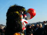 Carnival of Basel 2008, a Waggis, typical figure of the Basler Fasnacht