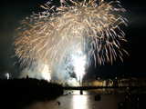Firework on the Rhine 2007, the final explosion, eve of 1st August, Basle, Switzerland