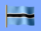Fond d'écran du drapeau du Botswana