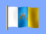 Fond d'écran du drapeau canarien, drapeau des îles Canaries, Islas Canarias
