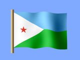 Fond d'écran du drapeau djiboutien, drapeau de Djibouti