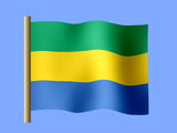 Fond d'écran du drapeau gabonais, drapeau du Gabon