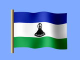 Fond d'écran du drapeau actuel du Lesotho
