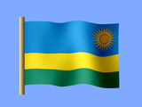Fond d'écran du drapeau rwandais, drapeau du Rwanda