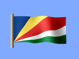 Fond d'écran du drapeau seychellois, drapeau actuel des Seychelles, Repiblik Sesel, depuis 1996