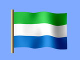 Fond d'écran du drapeau sierra léonien, drapeau de la Sierra Leone