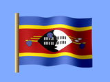 Fond d'écran du drapeau swazi, drapeau du Swaziland