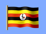 Fond d'écran du drapeau ougandais, drapeau de l'Ouganda