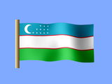 Uzbek flag desktop wallpaper, flag of Uzbekistan