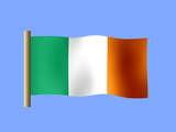 Fond d'écran du drapeau irlandais, drapeau de l'Irlande