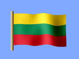 Fond d'écran du drapeau lithuanien, drapeau de la Lithuanie