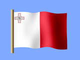 Fond d'écran du drapeau maltais, drapeau de Malte