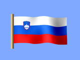 Fond d'écran du drapeau slovénien, drapeau de la Slovénie