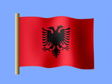 Albanian flag desktop wallpaper, flag of Albania