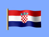Fond d'écran du drapeau croate, drapeau de la Croatie (Hrvatska)