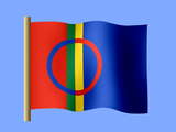 Fond d'écran du drapeau Sami, drapeau des Sami, peuple de Laponie