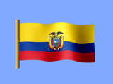 Fond d'écran du drapeau équatorien, drapeau de l'Equateur