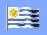 Fond d'écran du drapeau uruguayen, drapeau de l'Uruguay