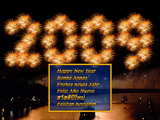 New Year 2009 wallpaper, firework compilation in form of the number 2009