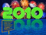 Fonds d'écran du Nouvel An 2010, compilation de feux d'artifice et Lac Léman