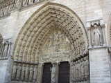 The Cathedral Notre-Dame, on the Ile de la Cite, Paris, 1st arrondissement, the central portal