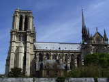 La Cathédrale Notre-Dame, sur l'île de la Cité, Paris, Vue du sud