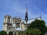 The Cathedral Notre-Dame, on the Ile de la Cite, Paris, 1st arrondissement, View from South-East