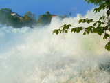 The Rhine falls, Schaffhouse, Switzerland, view from the lower view-point terrace which is very close to the waterfalls
