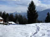 Snowy Swiss Alps, above Sion, Canton Valais