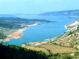 Lake of Ste-Croix, end of the Grand Canyon of the Verdon, south of France