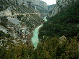 Grand Canyon of the Verdon, photo taken in the upper part of the canyon before the road climbs leaving the river