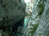 Grand Canyon of the Verdon, photo taken near the bottom of the canyon where it is very narrow